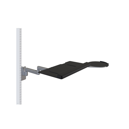 BOSTONTEC Articulating Keyboard & Mouse Tray Arm, Fixed Height, 18 lb cap, GRY KBAA